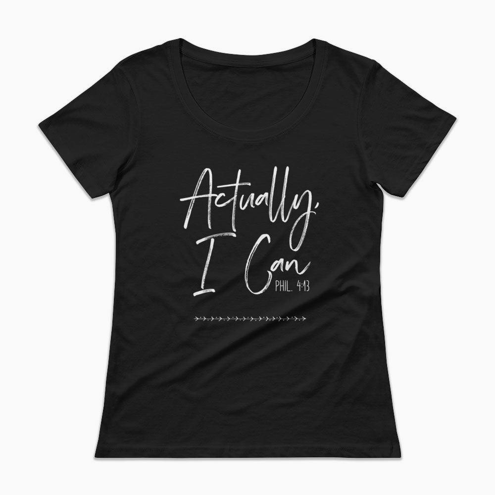 Actually, I Can - Ladies' Scoopneck T-Shirt