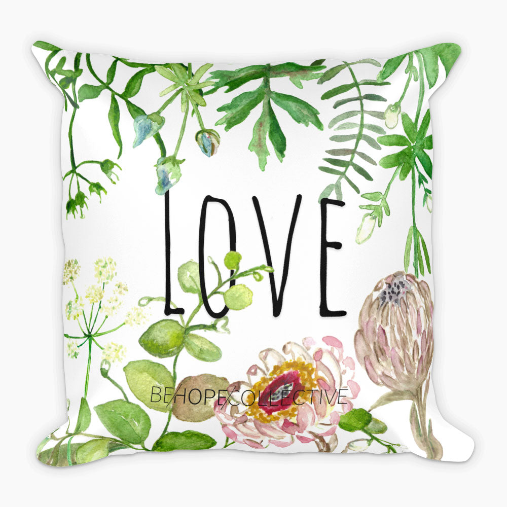 Love (Flowers) Pillow