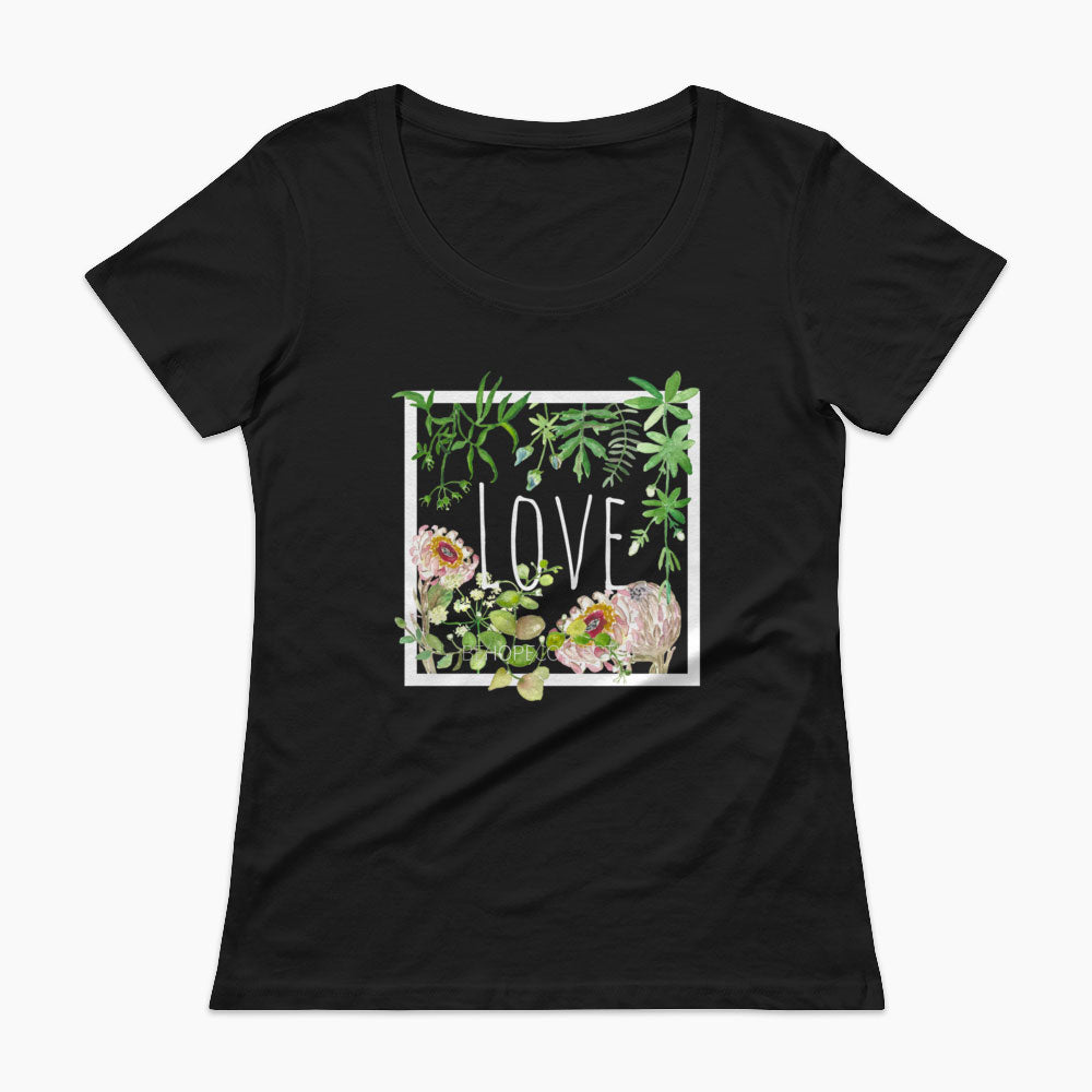 Love (Flowers) Ladies' Scoopneck