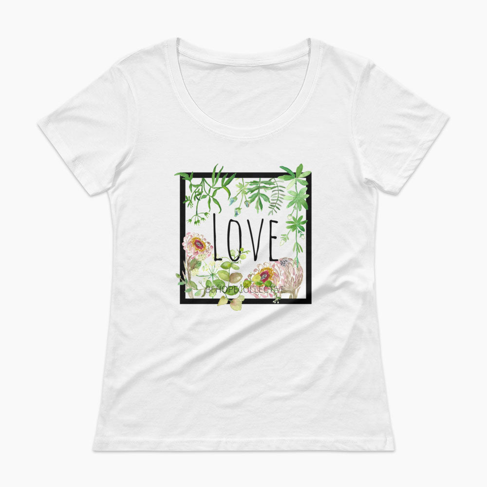 Love (Flowers) Ladies' Scoopneck