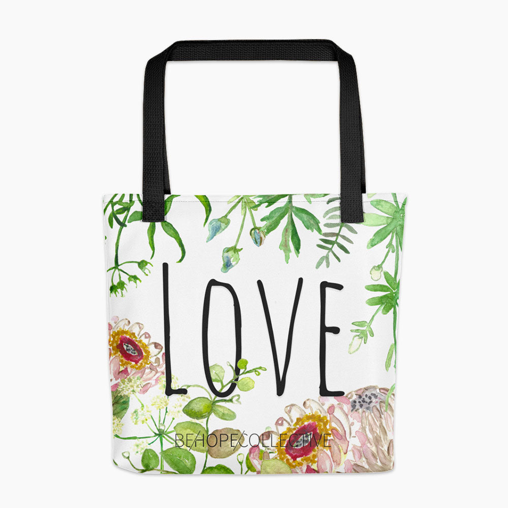 Love (Flowers) All Over Tote