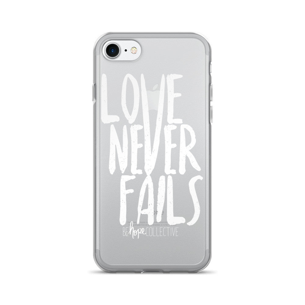 Love Never Fails (White Print) iPhone 7/8 Case