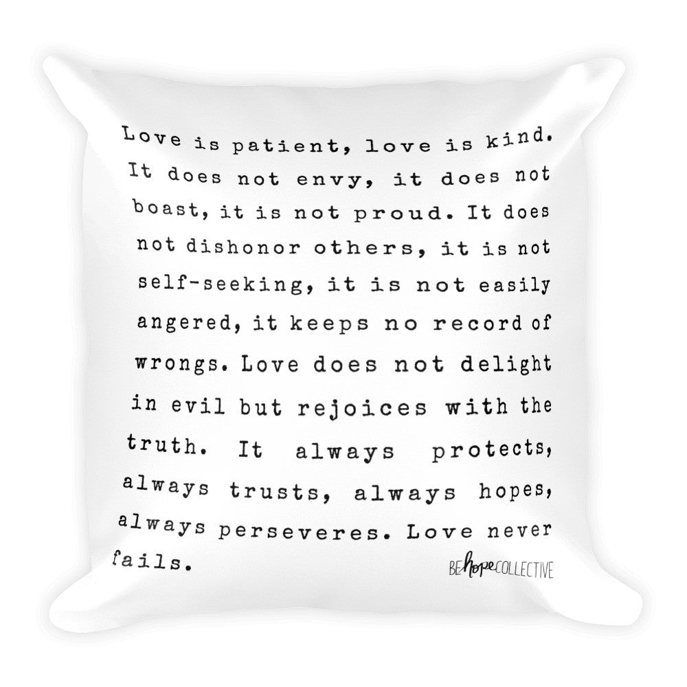 "Love is..." Square Pillow
