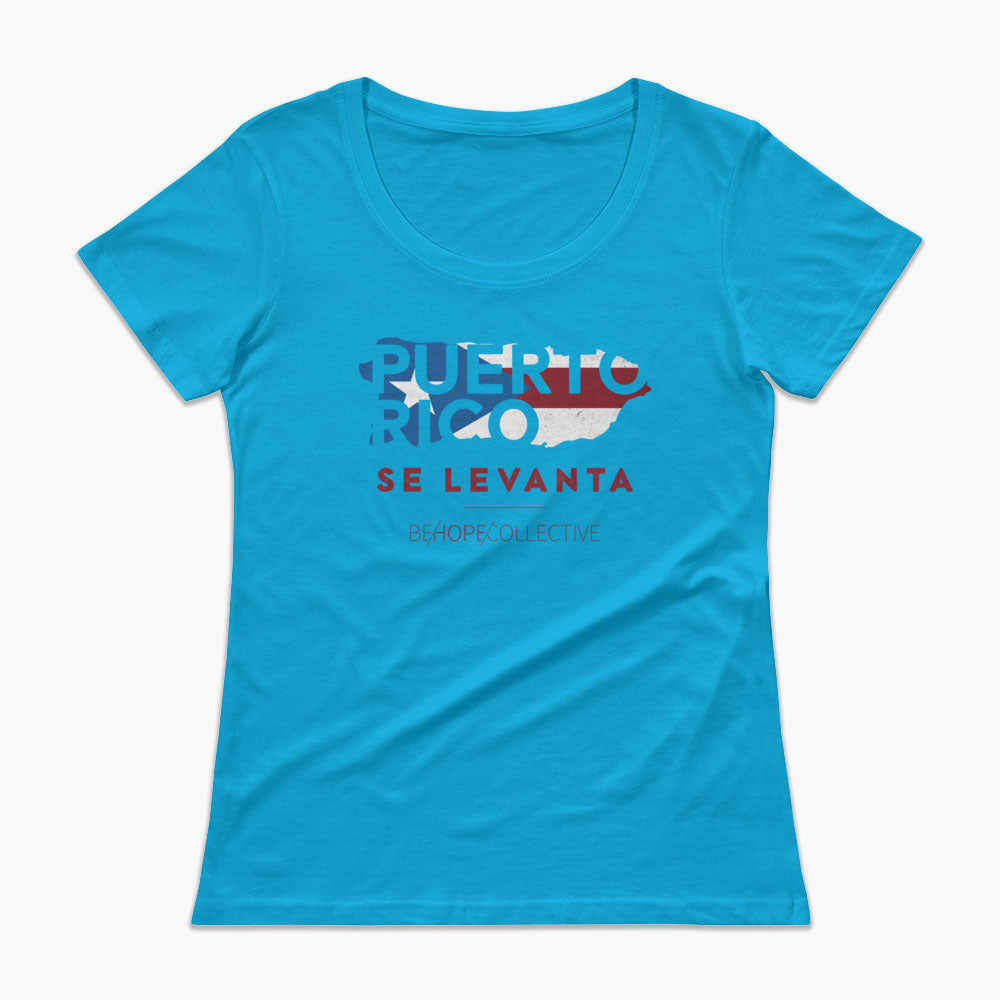 Puerto Rico Se Levanta Ladies' Scoopneck